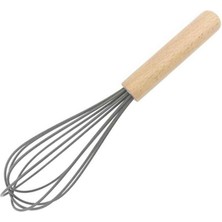 Silikon Çırpıcı, Ahşap Sap, 25 Cm