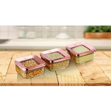 Vip Ahmet Vp-379 Kare Saklama Kabı Bakır 3*250 Ml