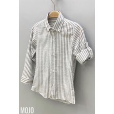 Woorage Mojo Erkek Çocuk Çizgili Spor Gömlek 1015 Gri
