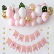 Çıtı Pıtı Store Çıtıpıtıstore Makaron Pembe Doğum Günü Balon Seti