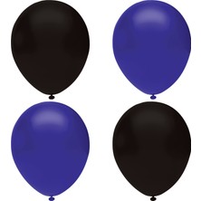 Hknys Siyah - Lacivert Pastel Lateks Balon Helyum Uyumlu-20 Adet