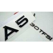 Dk Audi A5 30 Tfsi Parlak Siyah Abs 3m 3D Bagaj Yazı Logo Orjinal Ürün
