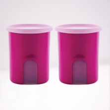 Tupperware Açıkgöz 2'Li 1.25 Lt Mor Tek Parmak Saklama Kabı