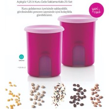 Tupperware Açıkgöz 2'Li 1.25 Lt Mor Tek Parmak Saklama Kabı