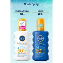 Nivea Sun Çocuk Güneş Sprey 50+ 200 ml & Renkli Nemlendirici Güneş Spreyi 50+ 200 ml