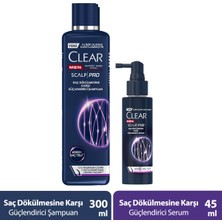 Clear Men Scalp Pro Güçlendirici Şampuan Saç Dökülmesine Kepeğe Karşı Etkili 300 ml + Serum 70 ml