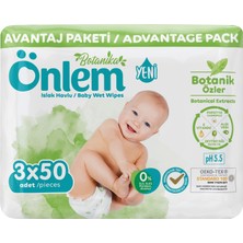 Önlem Islak Havlu Mendil 50 Yaprak Botanika Özlü (3 Lü Pk) Toplam 150 Yaprak