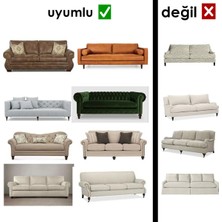 Furkan Ticaret Likrali Koltuk, Kanepe, Çekyat Örtüsü 3 Kişilik Koltuk Örtüsü Lastikli, Pitikare Desen