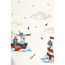 Duende Sticker -Deniz Feneri Dekoratif Çocuk Odası Stickerı