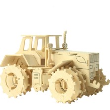What For Tractor 3D Ahşap Boyanabilir Puzzle Maket Traktör 79 Parça
