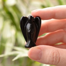 Taş Sandığı Obsidyen Taşı Melek Figürü 4 cm