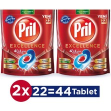 Pril Excellence 4 Ü 1 Arada 44 Kapsül ( 2 x 22'li Paket)