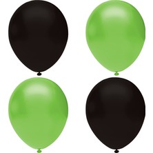 Hknys Siyah - Açık Yeşil  Pastel Lateks Balon Helyum Uyumlu-20 Adet