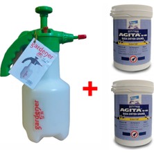 Artı 2 Adet Agita 10WG 100 gr Granül Karasinek Ilacı ve Gardener 2Lt Basınçlı Ilaçlama Pompası