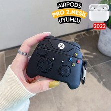 Ewec Airpods Pro 2. Nesil Uyumlu Xbox Oyun Konsolu Figürlü Kopçalı Silikon Kulaklık Kılıfı