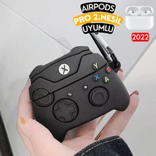 Ewec Airpods Pro 2. Nesil Uyumlu Xbox Oyun Konsolu Figürlü Kopçalı Silikon Kulaklık Kılıfı