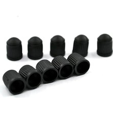 OEM 10 Adet Oto/bisiklet Lastik Sibop Kapağı Siyah