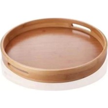Balsa Dyt4040 Bambu Yuvarlak Tepsi 40 Cm