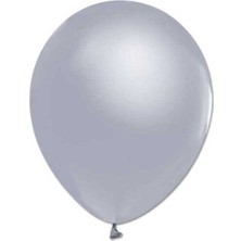 Alya Süs Balon Metalik Düz 5 Inc Gümüş 100 Adet