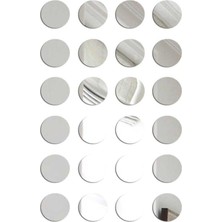 Home Jamin Gümüş Dekor Süs Yuvarlak Ayna Pleksi Dekoratif 3*3cm 100 Adet