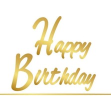 Kidspartim Happy Birthday Italik Banner Gold