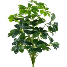 Nettenevime Yapay Çiçek Demet Şeflera Bitkisi 18DAL 75CM Salon Çiçeği Yapay Bitki Pachira Macrocarpa