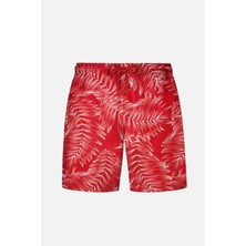 Ayyıldız 845 Erkek Kırmızı Desenli Deniz Şortu
