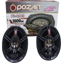 Pozart Audio Systems PZ6985 1000 Watt Oval Tweeterli 4 Yollu 2 Adet Oto Hoparlör