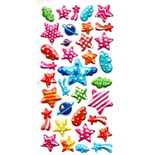 Limmy Sticker Kabartmalı Stiker Defter, Planlayıcı Etiket (LIMLRA-015) - 17X9 cm Parti Yıldızları