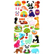 Limmy Sticker Kabartmalı Stiker Defter, Planlayıcı Etiket (LIM88-035) - 17X9 cm - Sevimli Hayvanlar