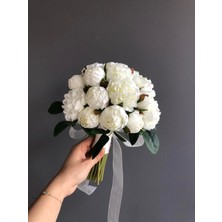 Luvienn Beyaz Erengül Gelin Buketi- Gelin Çiçeği-Damat Yaka Çiçeği 2 Li Se