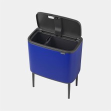 Brabantia Evrekala Shop Çöp Kutusu Brabantia Mavi Ayaklı Dokunmatik 11+23 Lt
