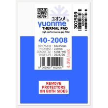 Yuonme Termal Ped / Thermal Pad 2.0mm 4.0W/MK 65X65MM 40-2038