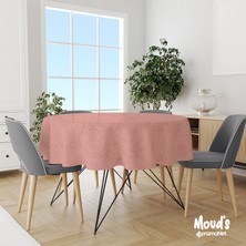 Moud's Hope Fell 4 Desenli Yuvarlak Süet Dertsiz Masa Örtüsü