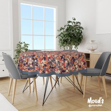 Moud's Mozaik Desenli Yuvarlak Süet Dertsiz Masa Örtüsü