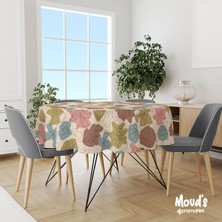 Moud's Hope Fell Desenli Yuvarlak Süet Dertsiz Masa Örtüsü