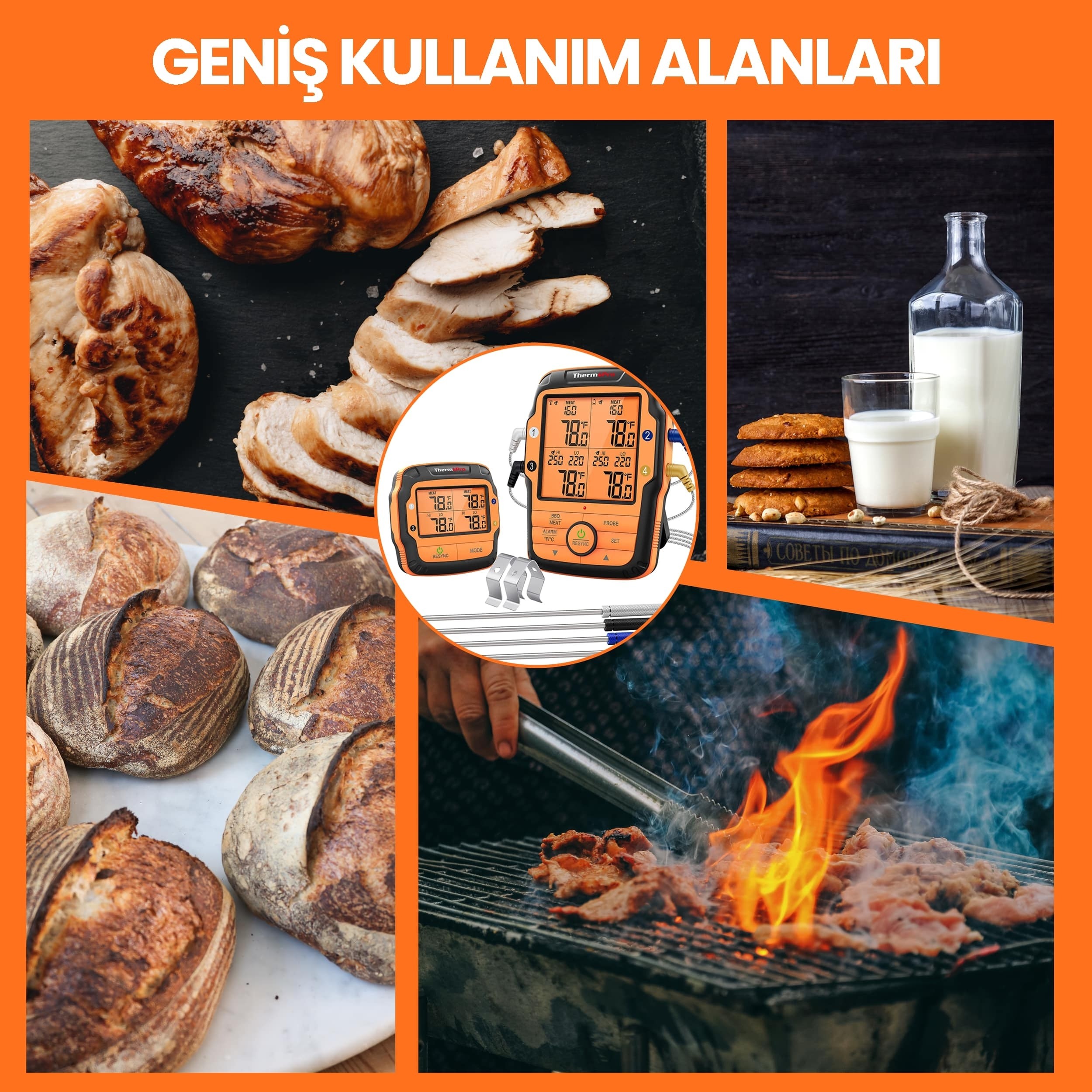 Npo Thermopro TP27C Alarmlı, Işıklı, Kablosuz 150M Menzilli Fiyatı
