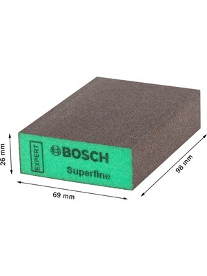 Bosch Expert Zımpara S471 Standart Blok 69 x 97 x 26 mm Süper İnce Yüksek Performanslı Kum