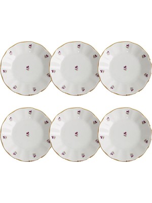 Porland 11 Cm Porselen Hercai Çay Tabak 6'lı Set Şık Tasarım ve Dayanıklılık