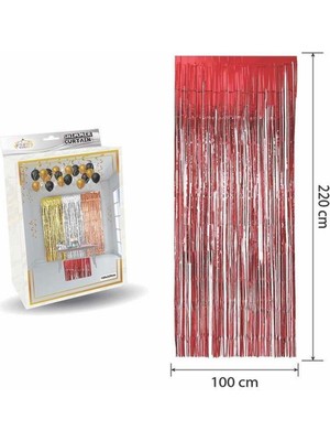Mini Parti Mini Party Store Kapı Perdesi Kırmızı  100*200 cm
