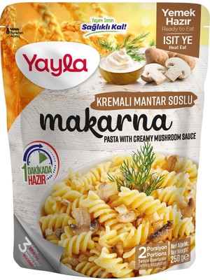 Yayla Yemek Hazır Kremalı Mantar Soslu Makarna 250 gr