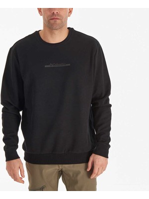 Columbia Csc Basic Bar Split Crew Erkek Sweatshirt Siyah