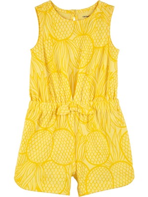 Carter's Kız Bebek Kolsuz Tulum Sarı