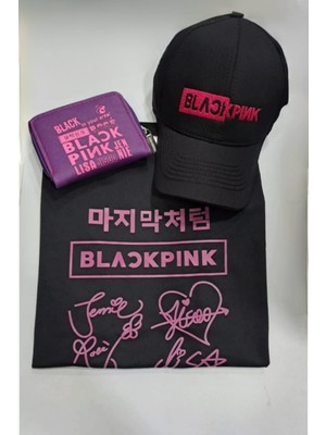 GC GÖKHAN CLUB Blackpink T-Shirt Cüzdan Şapka Kombin