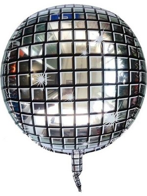 Kidspartim Gümüş Disco Topu Folyo Balon