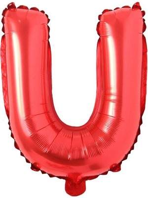 Kidspartim U Harf Kırmızı Folyo Balon 16 Inc 40 cm