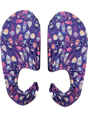 Secret Moda Kaydırmaz Renkli Desenli Tabanlı Dayanıklı Güçlendirilmiş Plaj Deniz Havuz Ayakkabısı  24 26 Numara