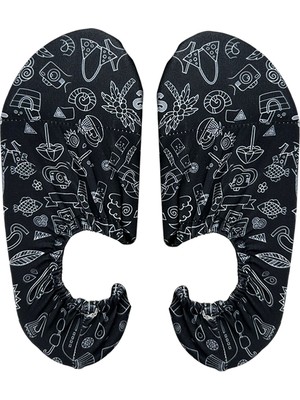 Secret Moda Kaydırmaz Renkli Desenli Tabanlı Dayanıklı Güçlendirilmiş Plaj Deniz Havuz Ayakkabısı  24 26 Numara