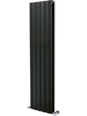 Hammam 1500 x 395 MM Amber Dikey Antrasit Alüminyum Radyatör Standart Bağlantı