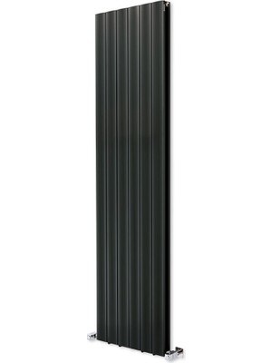 Hammam 1800 x 475 MM Amber Dikey Antrasit Alüminyum Radyatör Standart Bağlantı